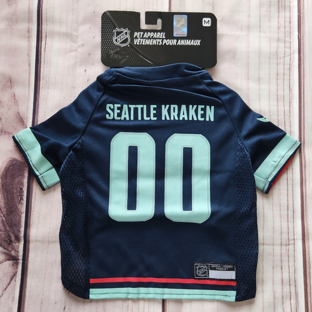 NWT NHL Seattle Kraken Pet Jersey Officially Licensed Dog Cat Shirt Size Medium - Picture 5 of 11